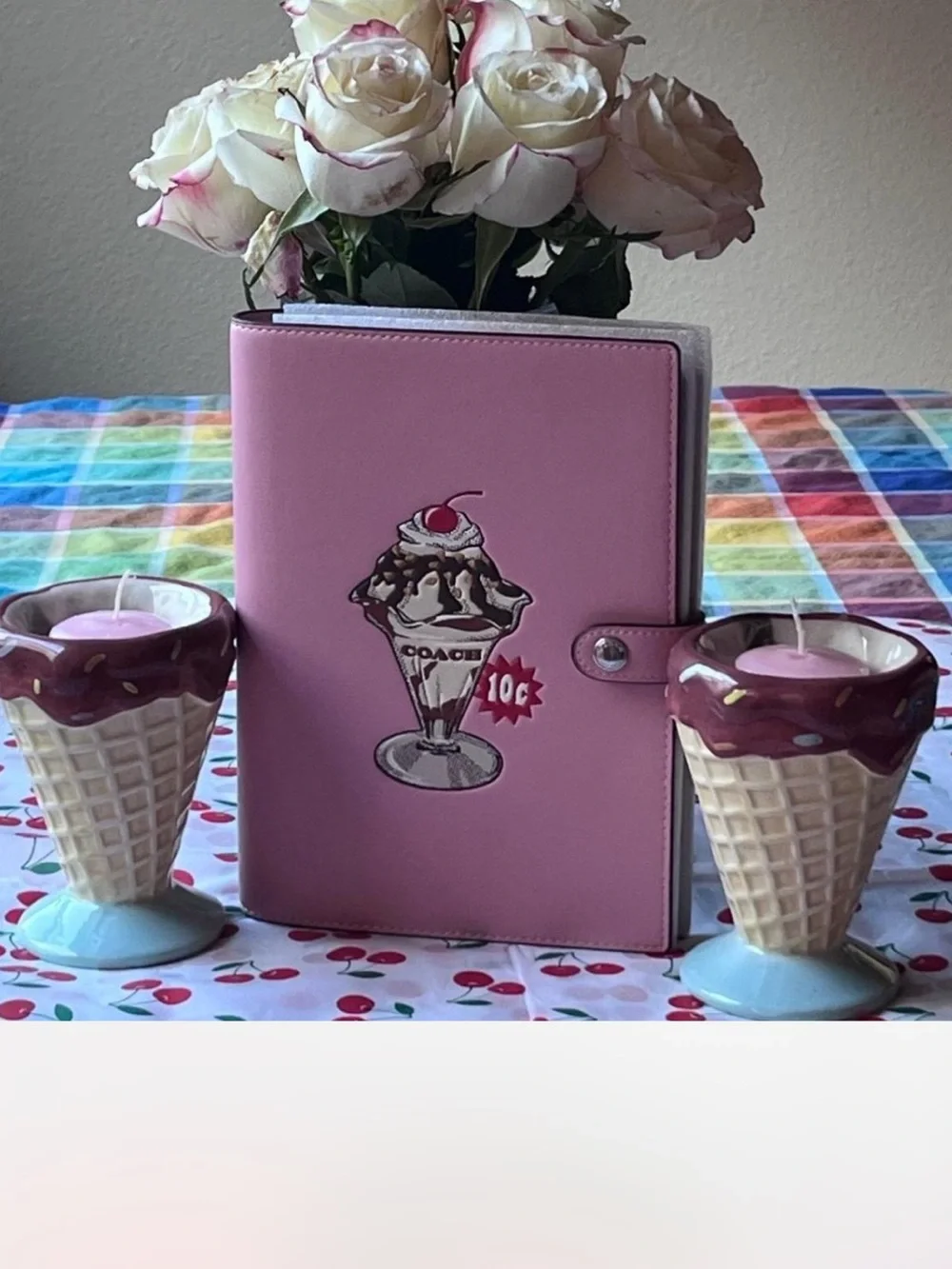 🍦🌸🍦 COACH NOTEBOOK WITH BOARDWALK GRAPHIC 🍦🌸🍦 NWT 🍦🌸🍦
